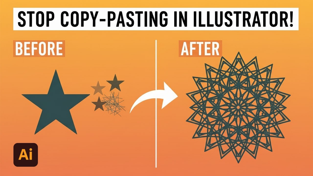 Stop Copy-Pasting in Illustrator: Master the Repeat Tool (Radial, Grid, Mirror)
