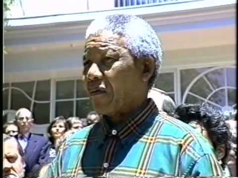 Nelson Mandela & Desmond Tutu at 1994 World Pension Forum Conference