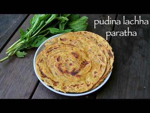 pudina paratha recipe | mint paratha recipe | how to make pudina lachha paratha