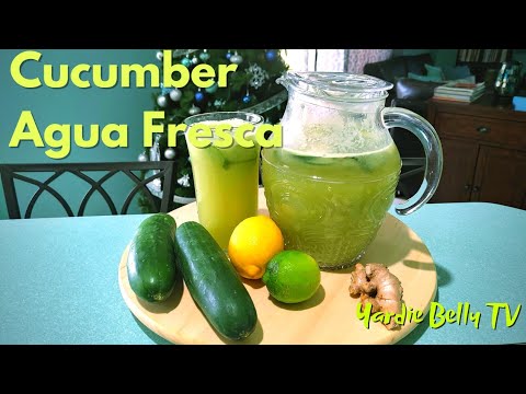 CUCUMBER AGUA FRESCA RECIPE | CUCUMBER SWEET WATER WITH GINGER AND MINT