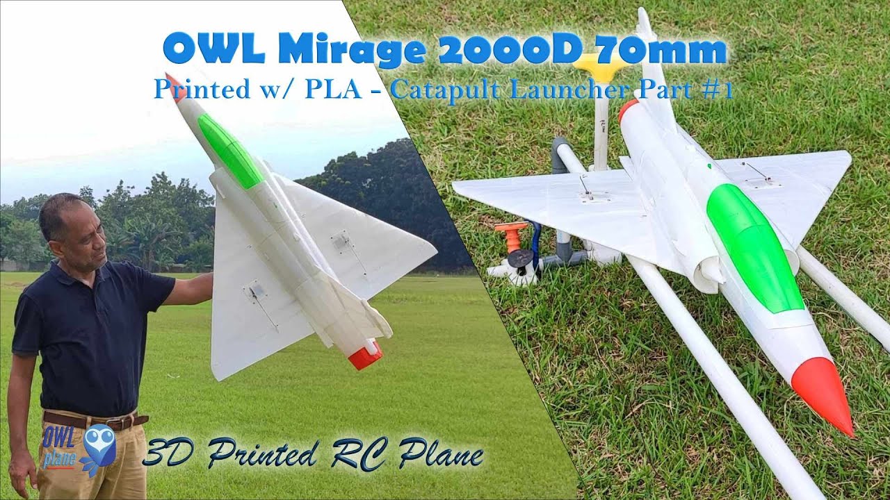 OWL Mirage 2000D - 70mm EDF - PLA - Catapult Launcher - Part #1
