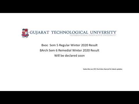 GTU BVOC 5 and BArch 6 Remedial Winter 2020