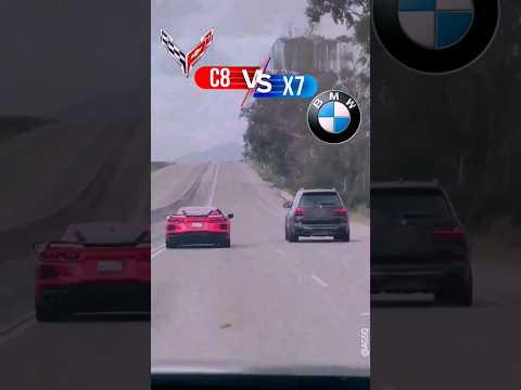 Thumbnail for Corvette C7 VS BMW X7 M50i in drag race #corvette #bmw #x7 #chevrolet #dragrace #racing #race by BMW X7