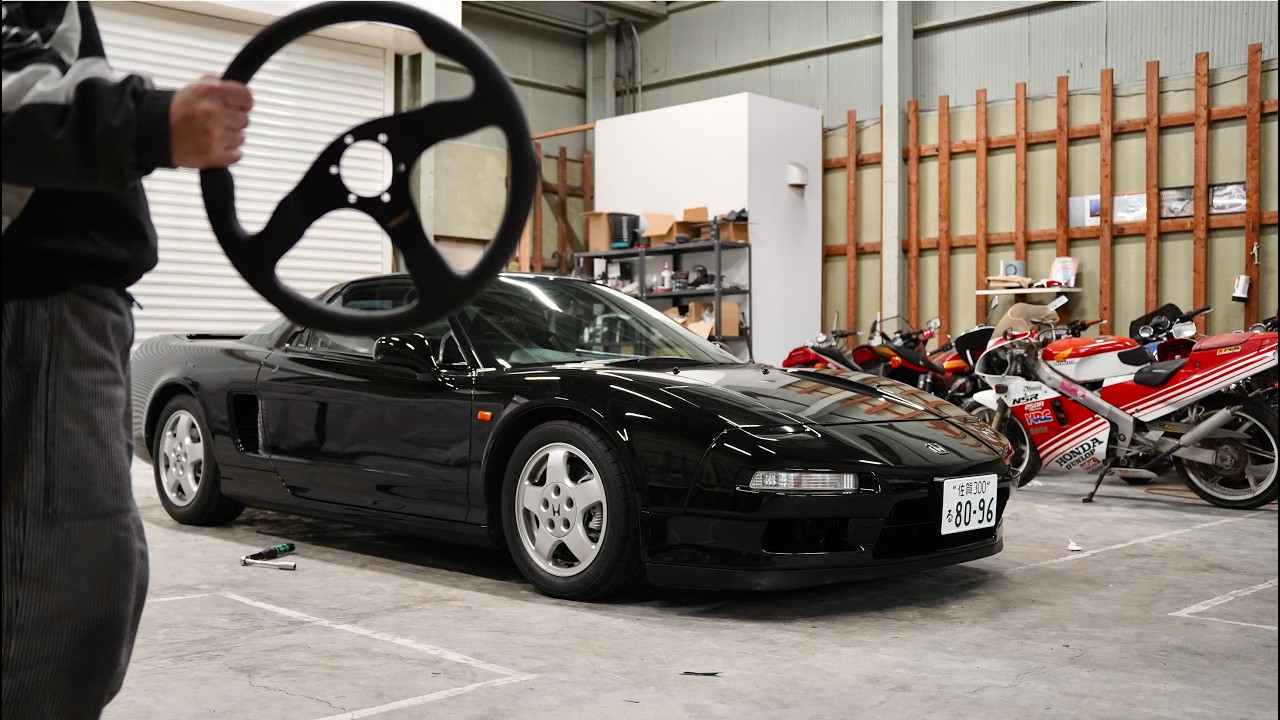 シャッターの修理が終わって..約３ヶ月ぶりにNSXに乗れる！のでステアリング交換したりする！