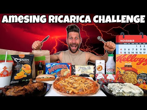 aMESIng RICARICA CHALLENGE di NOVEMBRE (10000 Calorie) MAN VS FOOD