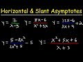 Horizontal Asymptotes And Slant Asymptotes Of Rational Functions