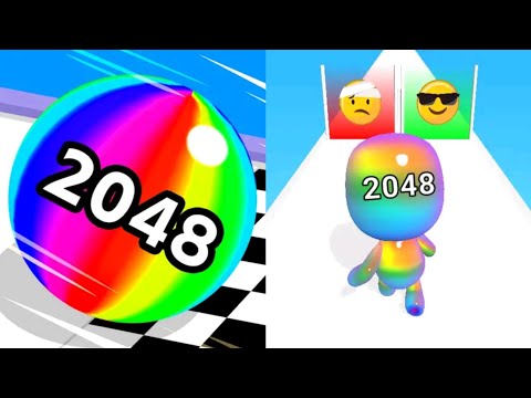 Ball Run 2048 VS Man Runner 2048 Satisfying ASMR Gameplay (Android,ios) (New Update)