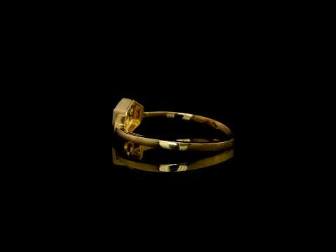 18K Rose Gold Hexagon Diamond Ring for Women (Lightweight Fancy Daily Wear Ring)
