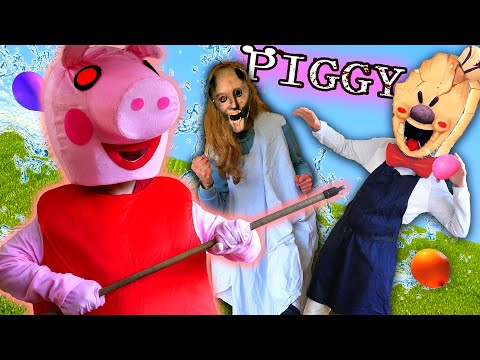 ROBLOX PIGGY vs GRANNY vs ICE SCREAM ROD in Real Life Fight CYROX