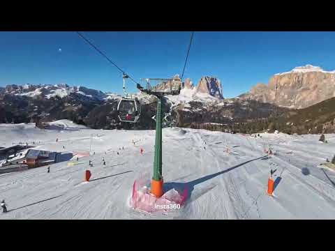 DISCESA INTEGRALE INVERNALE DELLA CABINOVIA AGAMATIC  ( N. 105 ) PIAN FRATACES -  GHERDECCIA