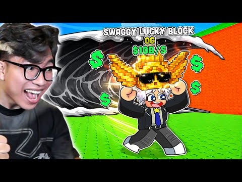 BI HUỲNH GIẢI CỨU LUCKY BLOCK OG KHỎI CƠN BÃO SÓNG THẦN VÀ MỞ BRAINROT 0.5% TRONG ROBLOX