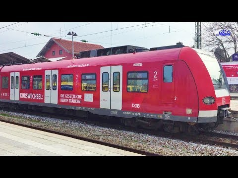 "DGB" Werbezug der S-Bahn München und Gleisbauzug in Holzkirchen