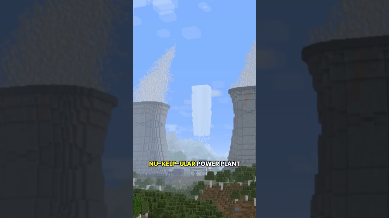I Build a Nuclear Power Plant! #minecraft #minecraftbuilding #minecraftshorts #gaming