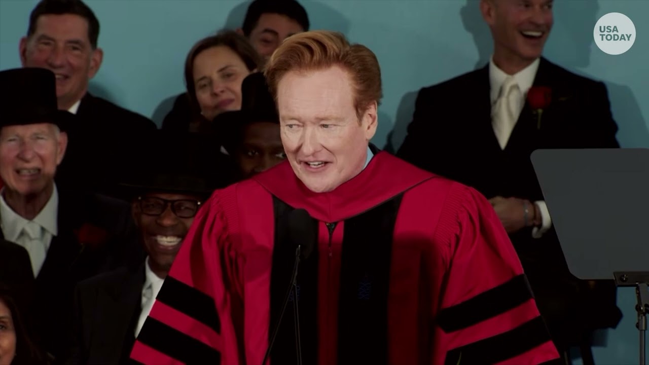 Watch Conan O'Brien joke about AI replacement, Harvard lawsuits