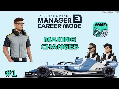 Motorsport Manager Mobile 3 Career Mode Gameplay: Ep 1 - MAKING CHANGES