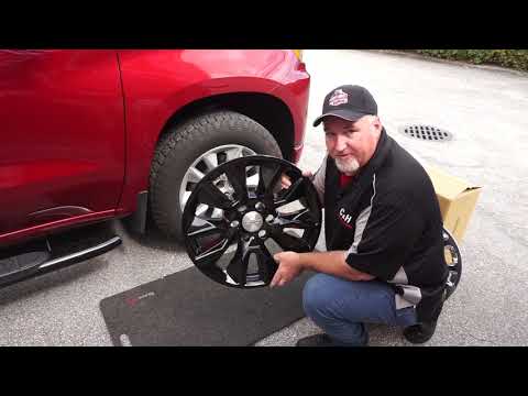 Review - Black Wheel Skins on Jaimee\'s 20 Chevy Silverado 1500 review by C&H Auto Accessories