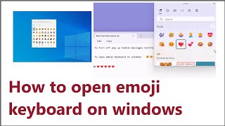 How to open emoji keyboard on windows
