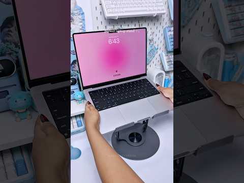 the best macbook stand ✨ it's so sturdy and has multiple angles, rotates 360˚ , perfect for work!
