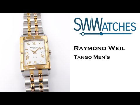 Raymond Weil Tango 18k Gold Plated 5381 Men's 28mm White Roman 5381-STP-00308