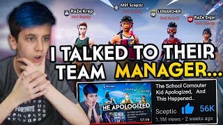 So I talked to the School Computer kids team Manager...