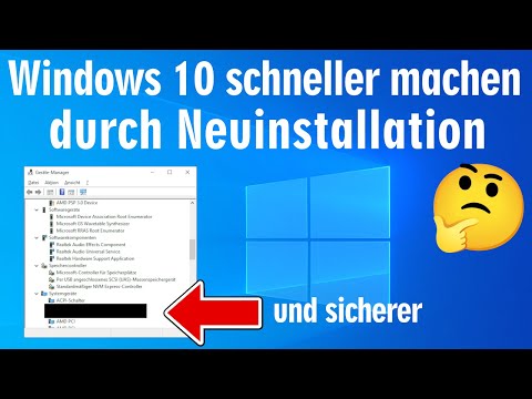 Windows 10 schneller machen durch Neuinstallation โญ๏ธโญ๏ธโญ๏ธ