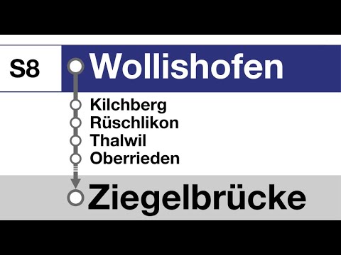 SBB Ansagen » S8 Wollishofen — Ziegelbrücke | DTZ Neu | Bauarbeiten | SLBahnen