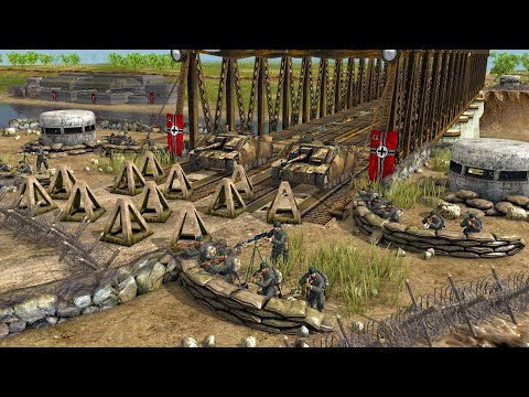 German Army BRIDGE DEFENSE Against Paratroopers! - Gates of Hell: WW2 Mod