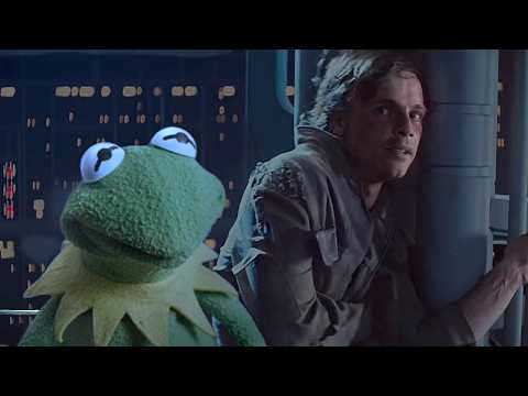 Empire Strikes Back but Kermit is Darth Vader