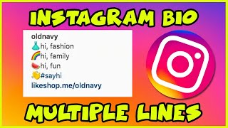 How to Write Your Instagram Bio in Multiple Lines