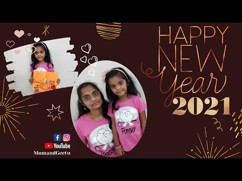 New Year 2021 Fun | Eggless mini double color cake | Geetu's New Year Card
