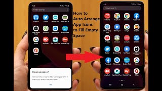 Auto Arrange or Move Apps in Empty Space in Android Phone App Layout