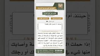 11709 - حكم وضوء من أصابته نجاسة بسبب حمله للطفل -  نور على الدرب image