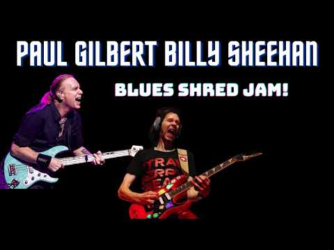Paul Gilbert Billy Sheehan Blues Shred JAM - Studio Rehearsal - Early Days