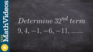 Finding the 32nd term of an arithmetic sequence