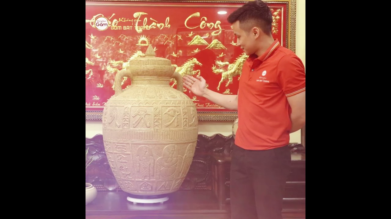 Chum Ai Cập Chạm Nổi Dát Vàng