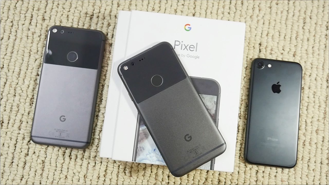 Google Pixel Unboxing & Comparison with iPhone 7 & Pixel XL