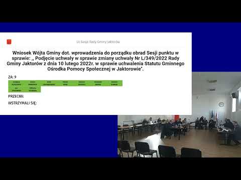 LX Sesja Rady Gminy Jaktorów - 27 września 2022 r.