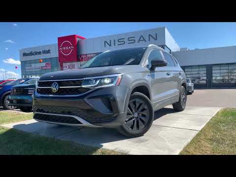 2023 Volkswagen Taos Highline 4MOTION in Gray for sale at Medicine Hat Nissan in Medicine Hat, AB