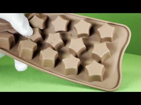 Star Shape Chocolate Silicone Molds 15-Cavity Ice Cube Mould Star Non Stick Candy Dessert Jelly Mold