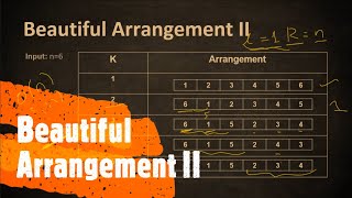 YouTube video 'Beautiful Arrangement II | LeetCode 667 | Coders Camp'