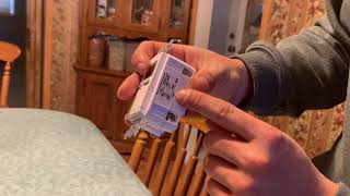 unboxing my untilitech in wall indoor timer from lowes.