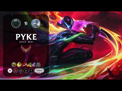 Pyke Mid vs Galio - KR Grandmaster Patch 13.1
