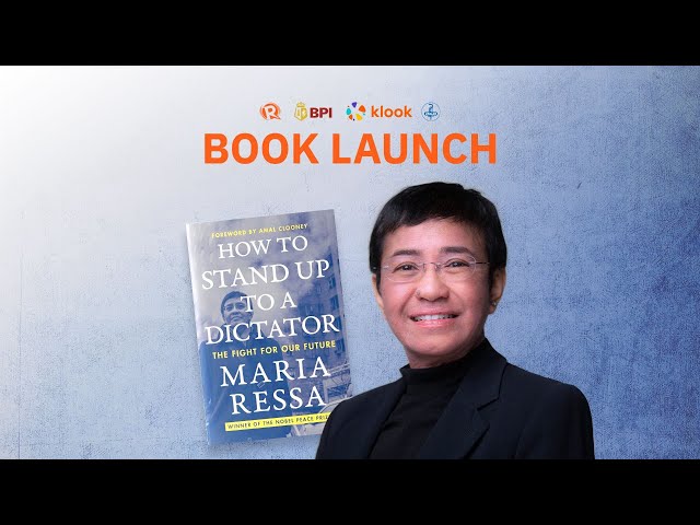 Maria Ressa holds Philippine launch of ‘How to Stand Up to a Dictator’