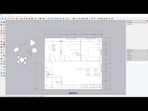 Sketchup PRO Videocourse - 04 - CAD Drawing, 2D Shapes, Interior Design, Measure, Text, Dimension