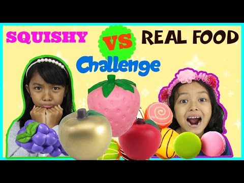 SQUISHY VS REAL FOOD CHALLENGE