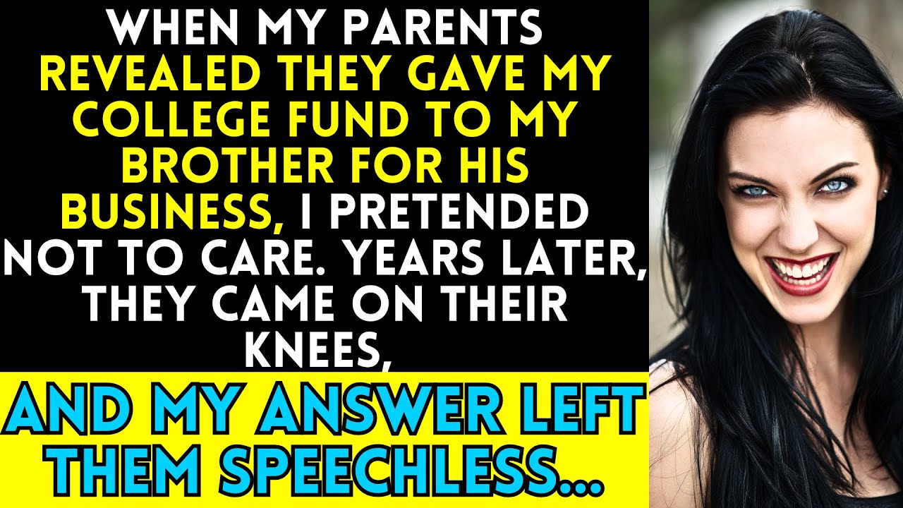 Parents Gave My College Fund to Brother, But Years Later My Response Left Them Speechless