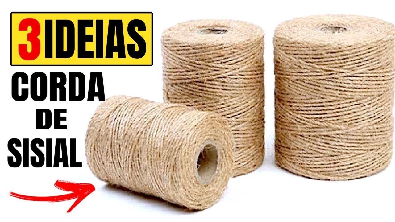 Watch Now 3 Idéias Incríveis de artesanato com Corda de Sisal 😱😍 3 Idéias Incríveis de artesanato com Corda de Sisal 😱😍
