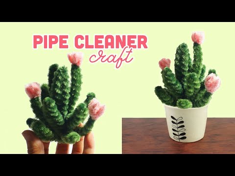 DIY Cactus🌵 How to make Easy Cactus out of PIPE CLEANER | EASY Pipe Cleaner tutorial for beginers