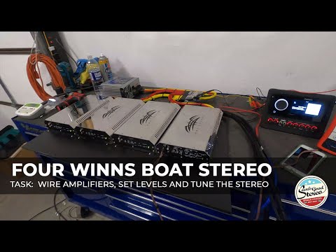 Four Winns Boat Amplifier Wiring and System Tuning - Fusion Stereo, Wet Sounds Amplifiers, and More