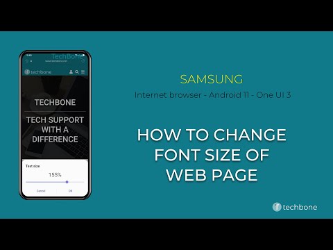 How to Change Font size of Web page - Samsung Internet [Android 11 - One UI 3]
